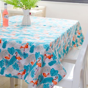 Flamingos bordado tela de mesa algodón Lino mantel Rosa cubierta de tabla Protector de muebles mesa de comedor cubierta para cocina 35 ali-64919163